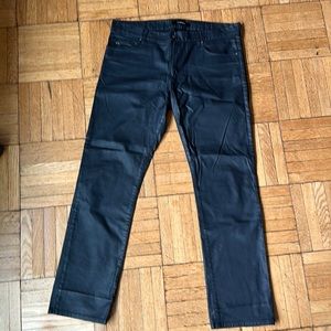 J.Lindeberg mid rise waxed jeans, blue/black, size 36/32